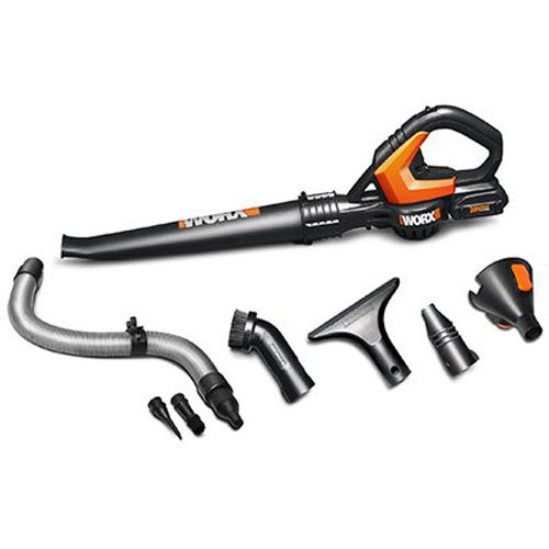 WORX WG545.1 AIR 20V Battery-Powered Leaf Blower/Sweeper with Accessories